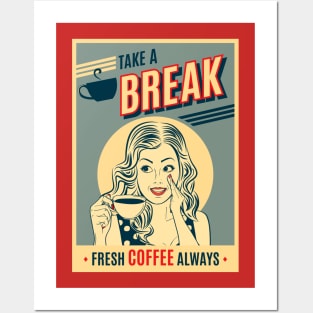 Vintage Happy Housewife Coffee Posters and Art